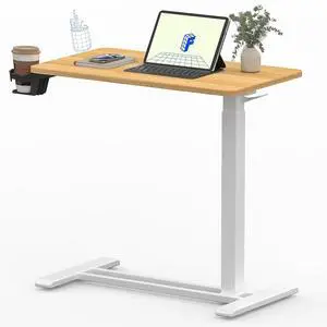 Mobile Standing Desk with Wheels Pneumatic Laptop Table Rolling Computer Cart Movable Height Adjustable Small Sit Stand Desk Computer Workstations Home Use(27.6" W x 15.7" D, Maple) Mobile Standing Desk with Wheels Pneumatic Laptop Table Rolling Computer Cart Movable Height Adjustable Small Sit Stand Desk Computer Workstations Home Use(27.6" W x 15.7" D, Maple)
