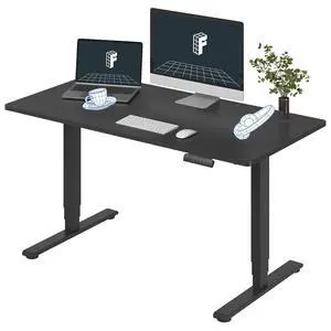 E6 3-Stage Dual Motor Electric Standing Desk 55 x 28 Sit Stand Up Desk, Holds 220 lbs, Adjustable Height w/Memory Presets, One-Piece Black Desktop & Black Frame, Ships in 2 Boxes E6 3-Stage Dual Motor Electric Standing Desk 55 x 28 Sit Stand Up Desk, Holds 220 lbs, Adjustable Height w/Memory Presets, One-Piece Black Desktop & Black Frame, Ships in 2 Boxes
