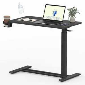 Mobile Standing Desk with Wheels Pneumatic Laptop Desk Rolling Computer Cart Movable Height Adjustable Small Sit Stand Workstation Home Use (31.5" W x 17.7" D, Black) Mobile Standing Desk with Wheels Pneumatic Laptop Desk Rolling Computer Cart Movable Height Adjustable Small Sit Stand Workstation Home Use (31.5" W x 17.7" D, Black)