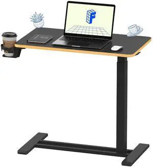 Mobile Standing Desk with Wheels Pneumatic Laptop Desk Rolling Computer Cart Movable Height Adjustable Small Sit Stand Desk Computer Workstations Home Use27.6" W x 15.7" D, Black+Maple Mobile Standing Desk with Wheels Pneumatic Laptop Desk Rolling Computer Cart Movable Height Adjustable Small Sit Stand Desk Computer Workstations Home Use27.6" W x 15.7" D, Black+Maple