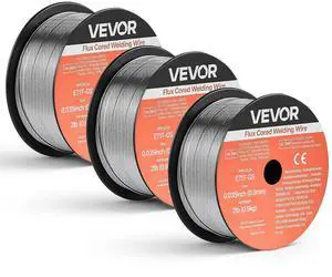 Flux Core MIG Welding Wire, E71T-GS 0.035-inch 2 LBS, Gasless Mild Steel Welding Wire with Low Spatter for All Position Arc Welding, Self-Shielded for Outdoor Use (Pack of 3 Rolls) Flux Core MIG Welding Wire, E71T-GS 0.035-inch 2 LBS, Gasless Mild Steel Welding Wire with Low Spatter for All Position Arc Welding, Self-Shielded for Outdoor Use (Pack of 3 Rolls)