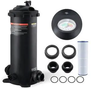 2026 Pro Pool Cartridge Filter Tank & Element for Above Ground & Inground Pools, Large 50Sq. Ft Cleaner System Compatible W/Pumps 1/3 to 1 HP| Up to 2483 GPH |for Pools Up to 19866 Gallons 2026 Pro Pool Cartridge Filter Tank & Element for Above Ground & Inground Pools, Large 50Sq. Ft Cleaner System Compatible W/Pumps 1/3 to 1 HP| Up to 2483 GPH |for Pools Up to 19866 Gallons