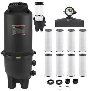 2026 Pro Cartridge Pool Filter Tank & Element, Large 725Sq. Ft Filtration Cleaning System for Pools | Compatible with Pumps 3 HP to 5.5 HP | Up to 9510-21207GPH | for Pools Up to 317006 Gallons 2026 Pro Cartridge Pool Filter Tank & Element, Large 725Sq. Ft Filtration Cleaning System for Pools | Compatible with Pumps 3 HP to 5.5 HP | Up to 9510-21207GPH | for Pools Up to 317006 Gallons