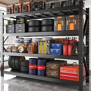 Garage Shelving 70.87" Wide Heavy Duty Storage Shelves Units and Storage,Metal Shelving Adjustable Shelves,Steel Garage Storage Rack,Industrial Utility Shelf Organization for Kitchen,Pantry Garage Shelving 70.87" Wide Heavy Duty Storage Shelves Units and Storage,Metal Shelving Adjustable Shelves,Steel Garage Storage Rack,Industrial Utility Shelf Organization for Kitchen,Pantry