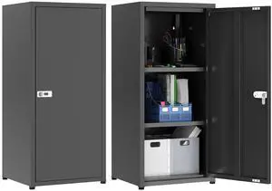 Metal Locker Storage Cabinet with 1 Doors, Pantry with Shelves, Storage Cabinet with Adjustable Leveling Foot for Kitchen, Employees, Office,Locker,Black,34.5"*15.75"*13.78" Metal Locker Storage Cabinet with 1 Doors, Pantry with Shelves, Storage Cabinet with Adjustable Leveling Foot for Kitchen, Employees, Office,Locker,Black,34.5"*15.75"*13.78"