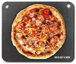 Pizza Steel, 16" x 14.5" x 1/4" Pizza Steel Plate for Oven, Pre-Seasoned Carbon Steel Pizza Baking Stone with 20X Higher Conductivity, Heavy Duty Pizza Pan for Outdoor Grill, Indoor Oven Pizza Steel, 16" x 14.5" x 1/4" Pizza Steel Plate for Oven, Pre-Seasoned Carbon Steel Pizza Baking Stone with 20X Higher Conductivity, Heavy Duty Pizza Pan for Outdoor Grill, Indoor Oven