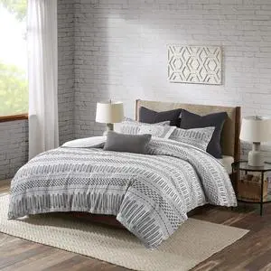 Soft Full/Queen Cotton Jacquard Duvet Cover Mini SetFarmhouse Style, Matching Shams, Machine Washable, Quilt Sets,Exquisite. Soft Full/Queen Cotton Jacquard Duvet Cover Mini SetFarmhouse Style, Matching Shams, Machine Washable, Quilt Sets,Exquisite.