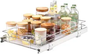 12.5"Wx21"Dx3.5"H Pull Out Cabinet Organizer, Heavy Duty Slide Out Pantry Shelves, Chrome-Plated Steel Roll Out Drawer, Drawer Storage for Home Under Sink, 14"Wx22"Dx7"H Install Size for Cabinet 12.5"Wx21"Dx3.5"H Pull Out Cabinet Organizer, Heavy Duty Slide Out Pantry Shelves, Chrome-Plated Steel Roll Out Drawer, Drawer Storage for Home Under Sink, 14"Wx22"Dx7"H Install Size for Cabinet