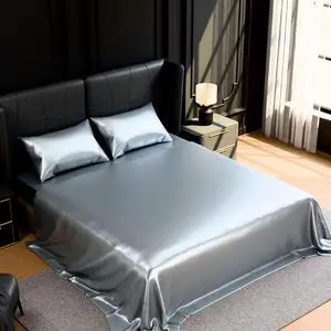 Ultra-Soft Satin Sheets Queen Size Bed Set, Luxury Soft Grey Silky Sheets for Hair and Skin, Non-Fading & Wrinkle Free, 2 Pillowcases, 1 Flat Sheet, 1 Fitted Sheet Ultra-Soft Satin Sheets Queen Size Bed Set, Luxury Soft Grey Silky Sheets for Hair and Skin, Non-Fading & Wrinkle Free, 2 Pillowcases, 1 Flat Sheet, 1 Fitted Sheet