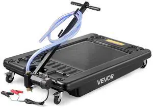 Low Profile Oil Drain Pan, 17-Gallon Plastic Oil Change Pan, Effective Oil Drain Cart with 180W Electric Pump, Wheels & Folding Handle, Oil Drain Tank for Cars, SUVs, Trucks, Buses, RVs Low Profile Oil Drain Pan, 17-Gallon Plastic Oil Change Pan, Effective Oil Drain Cart with 180W Electric Pump, Wheels & Folding Handle, Oil Drain Tank for Cars, SUVs, Trucks, Buses, RVs