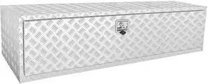 Underbody Truck Box, 60"×24"×24" Pickup Storage Box, Heavy Duty Aluminum Diamond Plate Tool Box with Lock and Keys, Waterproof Trailer Storage Box with T-Handle Latch for Truck, Van, Trailer Underbody Truck Box, 60"×24"×24" Pickup Storage Box, Heavy Duty Aluminum Diamond Plate Tool Box with Lock and Keys, Waterproof Trailer Storage Box with T-Handle Latch for Truck, Van, Trailer