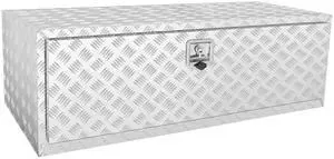 Underbody Truck Box, 48"×24"×24" Pickup Storage Box, Heavy Duty Aluminum Diamond Plate Tool Box with Lock and Keys, Waterproof Trailer Storage Box with T-Handle Latch for Truck, Van, Trailer Underbody Truck Box, 48"×24"×24" Pickup Storage Box, Heavy Duty Aluminum Diamond Plate Tool Box with Lock and Keys, Waterproof Trailer Storage Box with T-Handle Latch for Truck, Van, Trailer