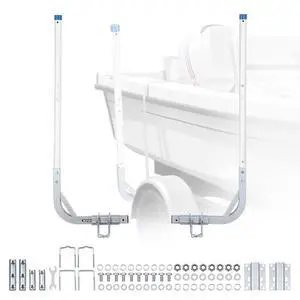 Boat Trailer Guide, 16.7"- 60 Adjustable Design Trailer Guide Poles, 2PCS Trailer Guide-Ons for Ski Boat, Fishing Boat or Sailboat Trailer Boat Trailer Guide, 16.7"- 60 Adjustable Design Trailer Guide Poles, 2PCS Trailer Guide-Ons for Ski Boat, Fishing Boat or Sailboat Trailer