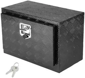 Underbody Truck Box, 24" x 12" x 14" Pickup Storage Box, Heavy Duty Aluminum Diamond Plate Tool Box with Lock and Keys, Waterproof Trailer Storage Box with T-Handle Latch for Truck, Van, Trailer Underbody Truck Box, 24" x 12" x 14" Pickup Storage Box, Heavy Duty Aluminum Diamond Plate Tool Box with Lock and Keys, Waterproof Trailer Storage Box with T-Handle Latch for Truck, Van, Trailer