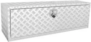 Underbody Truck Box, 48"×17"×18" Pickup Storage Box, Heavy Duty Aluminum Diamond Plate Tool Box with Lock and Keys, Waterproof Trailer Storage Box with T-Handle Latch for Truck, Van, Trailer Underbody Truck Box, 48"×17"×18" Pickup Storage Box, Heavy Duty Aluminum Diamond Plate Tool Box with Lock and Keys, Waterproof Trailer Storage Box with T-Handle Latch for Truck, Van, Trailer