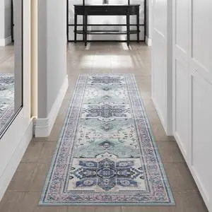 2.5x7 Washable Area Rug Patented Non-Slip Carpet, Low Pile, Child & Pet Friendly, High-Grip Rug Pad Included Ideal for Entryway, Living Room & Bedroom (Mint Mirage) 2.5x7 Washable Area Rug Patented Non-Slip Carpet, Low Pile, Child & Pet Friendly, High-Grip Rug Pad Included Ideal for Entryway, Living Room & Bedroom (Mint Mirage)