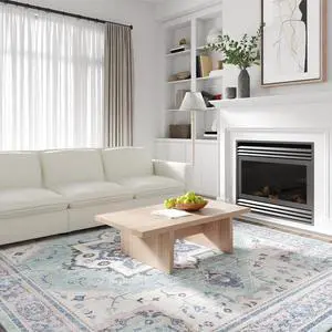 9x12 Washable Area Rug Patented Non-Slip Carpet, Low Pile, Child & Pet Friendly, High-Grip Rug Pad Included Ideal for Entryway, Living Room & Bedroom (Mint Mirage) 9x12 Washable Area Rug Patented Non-Slip Carpet, Low Pile, Child & Pet Friendly, High-Grip Rug Pad Included Ideal for Entryway, Living Room & Bedroom (Mint Mirage)