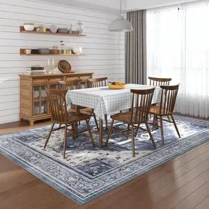6x9 Washable Area Rug Patented Non-Slip Carpet, Low Pile, Child & Pet Friendly, High-Grip Rug Pad Included Ideal for Entryway, Living Room & Bedroom (Royal Indigo) 6x9 Washable Area Rug Patented Non-Slip Carpet, Low Pile, Child & Pet Friendly, High-Grip Rug Pad Included Ideal for Entryway, Living Room & Bedroom (Royal Indigo)