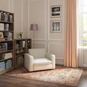 5x7 Washable Area Rug Patented Non-Slip Carpet, Low Pile, Child & Pet Friendly, High-Grip Rug Pad Included Ideal for Entryway, Living Room & Bedroom (Persian Ember) 5x7 Washable Area Rug Patented Non-Slip Carpet, Low Pile, Child & Pet Friendly, High-Grip Rug Pad Included Ideal for Entryway, Living Room & Bedroom (Persian Ember)