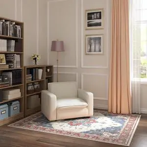 5x7 Washable Area Rug Patented Non-Slip Carpet, Low Pile, Child & Pet Friendly, High-Grip Rug Pad Included Ideal for Entryway, Living Room & Bedroom (Imperial Blossom) 5x7 Washable Area Rug Patented Non-Slip Carpet, Low Pile, Child & Pet Friendly, High-Grip Rug Pad Included Ideal for Entryway, Living Room & Bedroom (Imperial Blossom)
