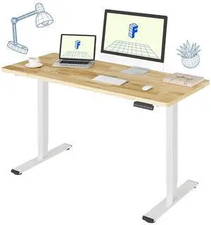 E3 Solid Wood Dual Motor Electric Standing Desk 55 x 24 Sit Stand Desk, Holds 220 lbs, Adjustable Height w/Memory Presets, Butcher Block Rubberwood Desktop & White Frame, Ships in 2 Boxes E3 Solid Wood Dual Motor Electric Standing Desk 55 x 24 Sit Stand Desk, Holds 220 lbs, Adjustable Height w/Memory Presets, Butcher Block Rubberwood Desktop & White Frame, Ships in 2 Boxes