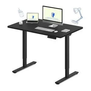 E3 Dual Motor Electric Standing Desk 48 x 24 Sit Stand Up Desk, Holds 220 lbs, Adjustable Height w/Memory Presets, One-Piece Black Desktop & Black Frame, Ships in 2 Boxes E3 Dual Motor Electric Standing Desk 48 x 24 Sit Stand Up Desk, Holds 220 lbs, Adjustable Height w/Memory Presets, One-Piece Black Desktop & Black Frame, Ships in 2 Boxes