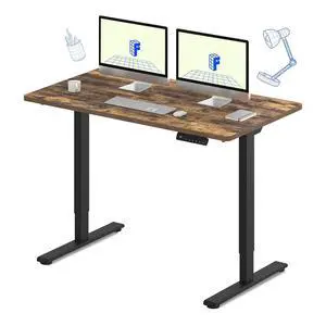 E3 Dual Motor Electric Standing Desk 48 x 30 Sit Stand Up Desk, Holds 220 lbs, Adjustable Height w/Memory Presets, One-Piece Special Walnut Desktop & Black Frame, Ships in 2 Boxes E3 Dual Motor Electric Standing Desk 48 x 30 Sit Stand Up Desk, Holds 220 lbs, Adjustable Height w/Memory Presets, One-Piece Special Walnut Desktop & Black Frame, Ships in 2 Boxes