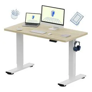 EN1 One-Piece Standing Desk, 48"x24" Seamless Desktop Electric Height Adjustable Desk for Home Office, Multi-Monitor Setups & Easy Assembly, White Wood Grain EN1 One-Piece Standing Desk, 48"x24" Seamless Desktop Electric Height Adjustable Desk for Home Office, Multi-Monitor Setups & Easy Assembly, White Wood Grain