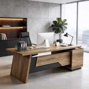 Executive Desk with Locking Drawer, Luxury L Shaped Desk with Wireless Charging & Power Outlet, 71"-78" Large Computer Table with Cabinets & Privacy Screen, Thick 1.57" Desktop (Left) Executive Desk with Locking Drawer, Luxury L Shaped Desk with Wireless Charging & Power Outlet, 71"-78" Large Computer Table with Cabinets & Privacy Screen, Thick 1.57" Desktop (Left)