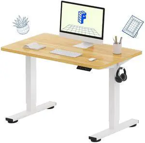 EN1 One-Piece Standing Desk, 40"x24" Seamless Desktop Electric Height Adjustable Desk for Home Office, Multi-Monitor Setups & Easy Assembly, Maple EN1 One-Piece Standing Desk, 40"x24" Seamless Desktop Electric Height Adjustable Desk for Home Office, Multi-Monitor Setups & Easy Assembly, Maple