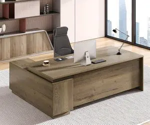 63" Reversible L-Shaped Executive Desk with Drawers, Modern Executive Office Desk with Storage Shelving, Built-in Outlets & USB Ports for Home Office, Corporate, School (Tobacco Wood) 63" Reversible L-Shaped Executive Desk with Drawers, Modern Executive Office Desk with Storage Shelving, Built-in Outlets & USB Ports for Home Office, Corporate, School (Tobacco Wood)