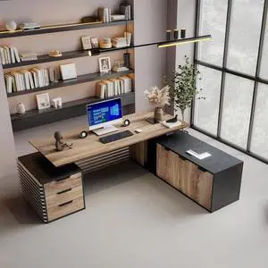 86.61IN Adjustable Heigh L Shaped Executive Desk w/Cabinet Storage, Modern Computer Standing Home Office Desk w/File Cabinet, AC/USB, Large Writing Table Business Workstation 86.61IN Adjustable Heigh L Shaped Executive Desk w/Cabinet Storage, Modern Computer Standing Home Office Desk w/File Cabinet, AC/USB, Large Writing Table Business Workstation
