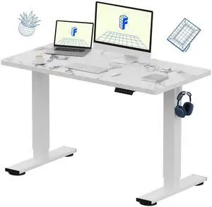 EN1 One-Piece Standing Desk with 1-Inch Thick Seamless Desktop, 48"x24" Electric Height Adjustable Desk for Home Office, Multi-Monitor Setups & Easy Assembly, Marble Gray EN1 One-Piece Standing Desk with 1-Inch Thick Seamless Desktop, 48"x24" Electric Height Adjustable Desk for Home Office, Multi-Monitor Setups & Easy Assembly, Marble Gray