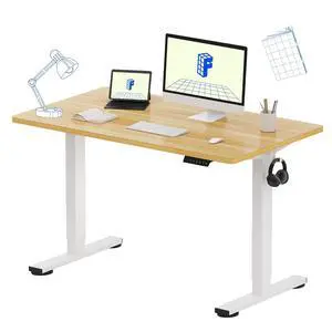 EN1 One-Piece Standing Desk, 48"x24" Seamless Desktop Electric Height Adjustable Desk for Home Office, Multi-Monitor Setups & Easy Assembly, Maple EN1 One-Piece Standing Desk, 48"x24" Seamless Desktop Electric Height Adjustable Desk for Home Office, Multi-Monitor Setups & Easy Assembly, Maple