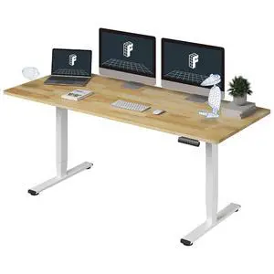 E6 Solid Wood 3-Stage Dual Motor 71 x 30 Electric Standing Desk, Holds 220 lbs, Adjustable Height w/ Memory Presets, Butcher Block Rubberwood Desktop & White Frame, Ships in 2 Boxes E6 Solid Wood 3-Stage Dual Motor 71 x 30 Electric Standing Desk, Holds 220 lbs, Adjustable Height w/ Memory Presets, Butcher Block Rubberwood Desktop & White Frame, Ships in 2 Boxes