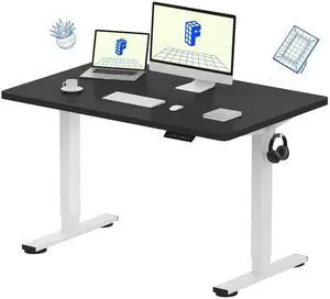 EN1 One-Piece Standing Desk with 1-Inch Thick Seamless Desktop, 48"x30" Electric Height Adjustable Desk for Home Office, Multi-Monitor Setups & Easy Assembly, Black EN1 One-Piece Standing Desk with 1-Inch Thick Seamless Desktop, 48"x30" Electric Height Adjustable Desk for Home Office, Multi-Monitor Setups & Easy Assembly, Black