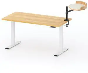 EN2 55" x 28" Standing Desk with Solid Wood Cat Bed Bundle, 1" Thick Desktop, Desk-Mounted Cat Perch with Scratcher, Maple EN2 55" x 28" Standing Desk with Solid Wood Cat Bed Bundle, 1" Thick Desktop, Desk-Mounted Cat Perch with Scratcher, Maple
