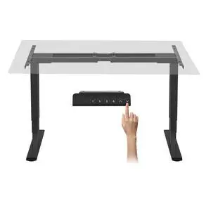 E6 Dual Motor Standing Desk Frame 3 Stages Electric Height Adjustable Stand Up Desk Frame Only ((Black) E6 Dual Motor Standing Desk Frame 3 Stages Electric Height Adjustable Stand Up Desk Frame Only ((Black)