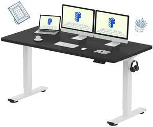 EN1 One-Piece Standing Desk with 1-Inch Thick Seamless Desktop, 60"x24" Electric Height Adjustable Desk for Home Office, Multi-Monitor Setups & Easy Assembly, Black EN1 One-Piece Standing Desk with 1-Inch Thick Seamless Desktop, 60"x24" Electric Height Adjustable Desk for Home Office, Multi-Monitor Setups & Easy Assembly, Black