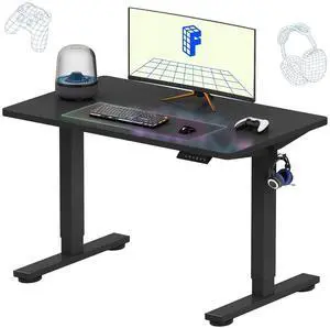 EN1 One-Piece Standing Desk, 40"x24" Seamless Desktop Electric Height Adjustable Desk for Home Office, Multi-Monitor Setups & Easy Assembly, Black (Black Frame) EN1 One-Piece Standing Desk, 40"x24" Seamless Desktop Electric Height Adjustable Desk for Home Office, Multi-Monitor Setups & Easy Assembly, Black (Black Frame)