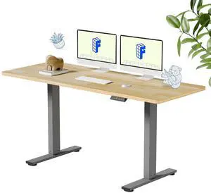 Solid Wood Standing Desk, 63" x 24" Real Wood Desktop with Natural Grain, Durable & Sustainable Workstation for Home Office and Multi-Monitor Setups (Rubber Wood, Silver Frame) Solid Wood Standing Desk, 63" x 24" Real Wood Desktop with Natural Grain, Durable & Sustainable Workstation for Home Office and Multi-Monitor Setups (Rubber Wood, Silver Frame)