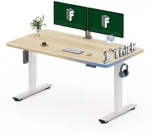 55"x28" One-Piece Electric Standing Desk, 1" Thick Seamless Desktop for Home Office, Study & Multi-Monitor Setup, Black Walnut 55"x28" One-Piece Electric Standing Desk, 1" Thick Seamless Desktop for Home Office, Study & Multi-Monitor Setup, Black Walnut