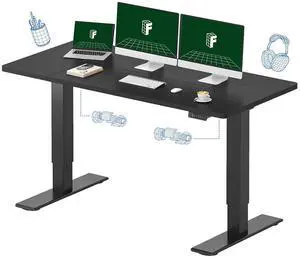 63"x28" Large Dual Motor Electric Standing Desk, Black - 198 LBS Heavy-Duty Capacity, Ideal for Home Office, Creative Studio, or Multi-Monitor Setup 63"x28" Large Dual Motor Electric Standing Desk, Black - 198 LBS Heavy-Duty Capacity, Ideal for Home Office, Creative Studio, or Multi-Monitor Setup