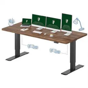79"x32" Large Dual Motor Electric Standing Desk, Black Walnut - 198 LBS Heavy-Duty Capacity, Ideal for Home Office, Creative Studio, or Multi-Monitor Setup 79"x32" Large Dual Motor Electric Standing Desk, Black Walnut - 198 LBS Heavy-Duty Capacity, Ideal for Home Office, Creative Studio, or Multi-Monitor Setup