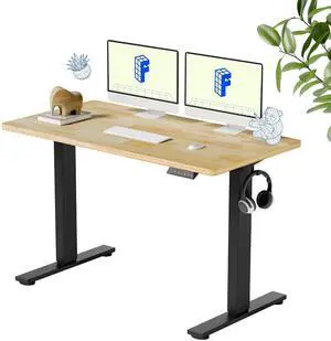 Solid Wood Standing Desk, 48" x 24" Real Wood Desktop with Natural Grain, Durable & Sustainable Workstation for Home Office and Multi-Monitor Setups (Rubber Wood, Black Frame) Solid Wood Standing Desk, 48" x 24" Real Wood Desktop with Natural Grain, Durable & Sustainable Workstation for Home Office and Multi-Monitor Setups (Rubber Wood, Black Frame)