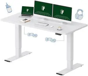 63"x28" Large Dual Motor Electric Standing Desk, White - 198 LBS Heavy-Duty Capacity, Ideal for Home Office, Creative Studio, or Multi-Monitor Setup 63"x28" Large Dual Motor Electric Standing Desk, White - 198 LBS Heavy-Duty Capacity, Ideal for Home Office, Creative Studio, or Multi-Monitor Setup