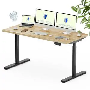 Solid Wood Standing Desk, 63" x 24" Real Wood Desktop with Natural Grain, Durable & Sustainable Workstation for Home Office and Multi-Monitor Setups (Rubber Wood, Black Oval Legs) Solid Wood Standing Desk, 63" x 24" Real Wood Desktop with Natural Grain, Durable & Sustainable Workstation for Home Office and Multi-Monitor Setups (Rubber Wood, Black Oval Legs)
