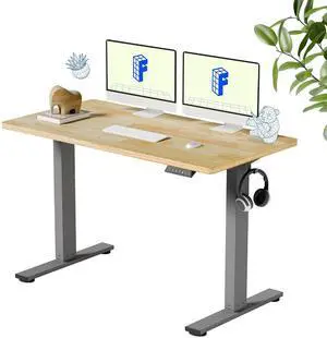 Solid Wood Standing Desk, 48" x 24" Real Wood Desktop with Natural Grain, Durable & Sustainable Workstation for Home Office and Multi-Monitor Setups (Rubber Wood, Silver Frame) Solid Wood Standing Desk, 48" x 24" Real Wood Desktop with Natural Grain, Durable & Sustainable Workstation for Home Office and Multi-Monitor Setups (Rubber Wood, Silver Frame)