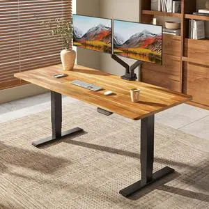 E6 MAX Woodix Acacia Solid Wood 60"x30" Dual Motor Heavy Duty Standing Desk, 330lbs Capacity, 3-Stage Height Adjustable Desk w/Cable Management & Wheels(Natural Acacia Wood + Black Frame) E6 MAX Woodix Acacia Solid Wood 60"x30" Dual Motor Heavy Duty Standing Desk, 330lbs Capacity, 3-Stage Height Adjustable Desk w/Cable Management & Wheels(Natural Acacia Wood + Black Frame)