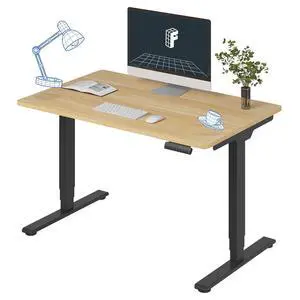 E6 3-Stage Dual Motor Electric Standing Desk 48 x 30 Sit Stand Up Desk, Holds 220 lbs, Adjustable Height w/Memory Presets, One-Piece Maple Desktop & Black Frame, Ships in 2 Boxes E6 3-Stage Dual Motor Electric Standing Desk 48 x 30 Sit Stand Up Desk, Holds 220 lbs, Adjustable Height w/Memory Presets, One-Piece Maple Desktop & Black Frame, Ships in 2 Boxes
